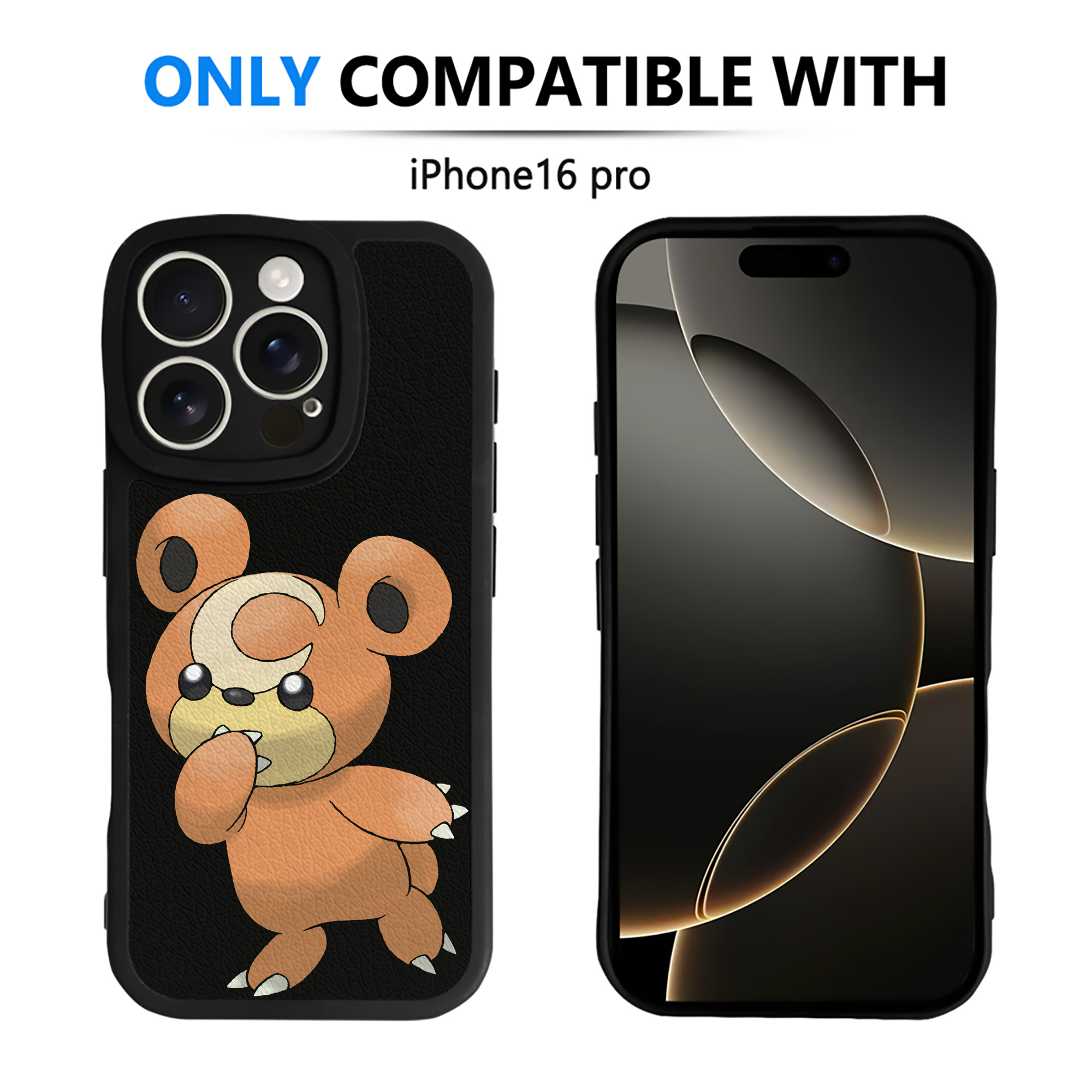（画像用） ポケットモンスター Pokémon 【iPhone 16シリーズ対応】シリコンスマホケース（レザー調） 材質：シリコン